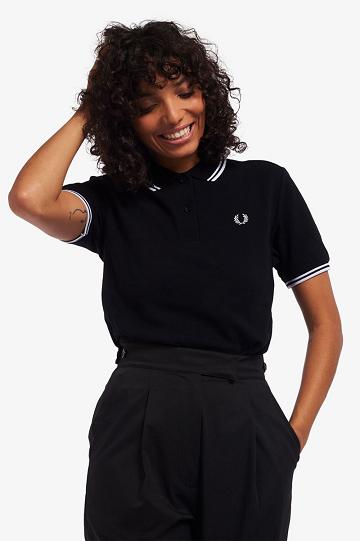 Koszulki Polo Fred Perry G3600 Damskie Czarne | PL 1960UZGT